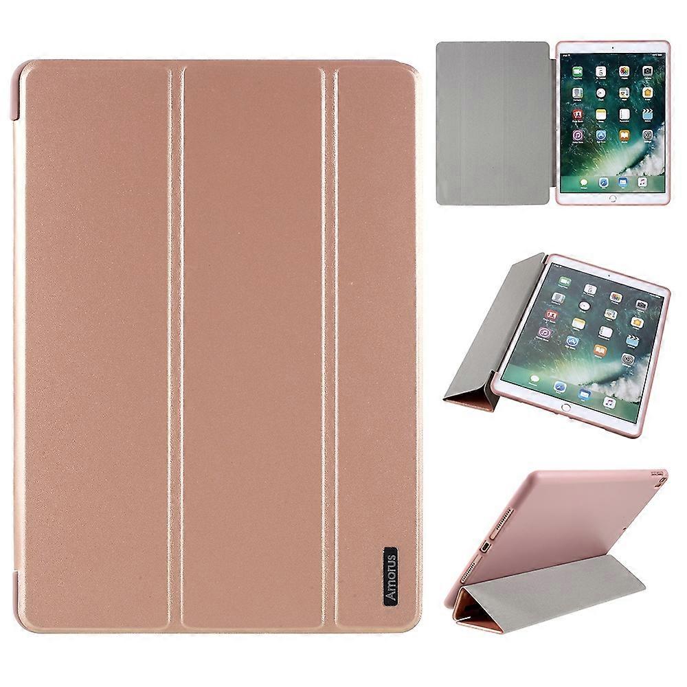 AMORUS Tri-fold Stand Leather Smart Case with TPU Back Cover for iPad 10.2 (2021) (2020) (2019)