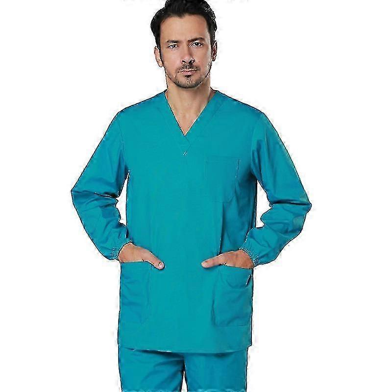 Medical Uniform Unisex 4-way Stretch Scrubs Set Medical Scrubs Top ...