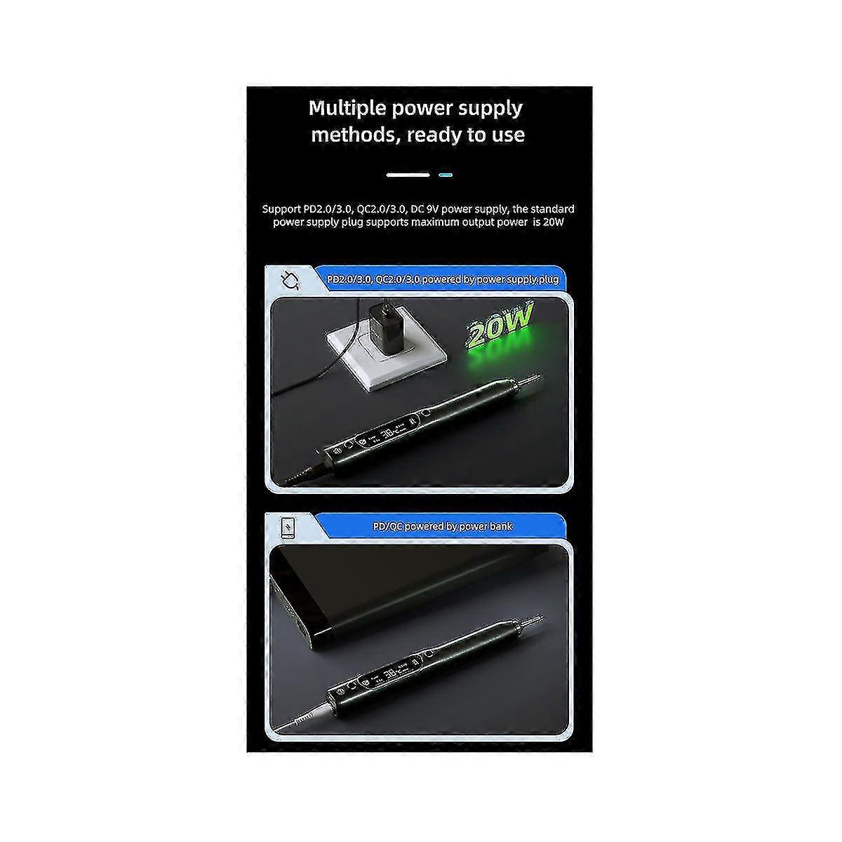 Intelligent OLED Soldering Iron, S20 (K + I + IS), Adjustable Temperature from 50 to 500℃