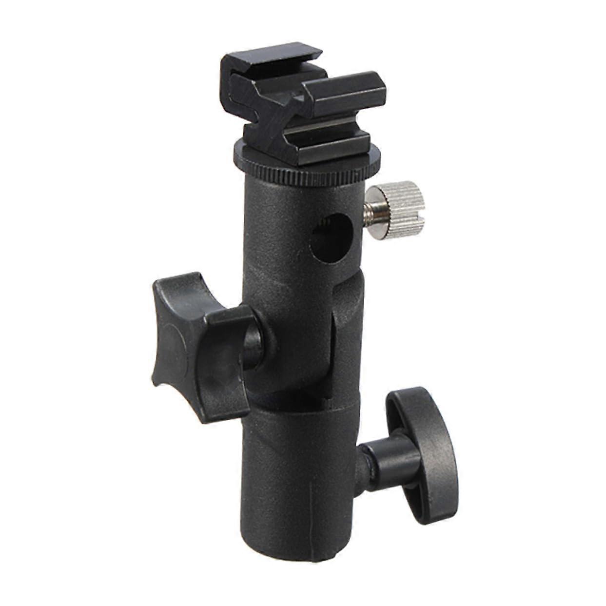 Metal E Type DSLR Camera Flash Bracket with Umbrella Mount and Screw Spigot Light Stand Holder for Flash and Video LED Lights