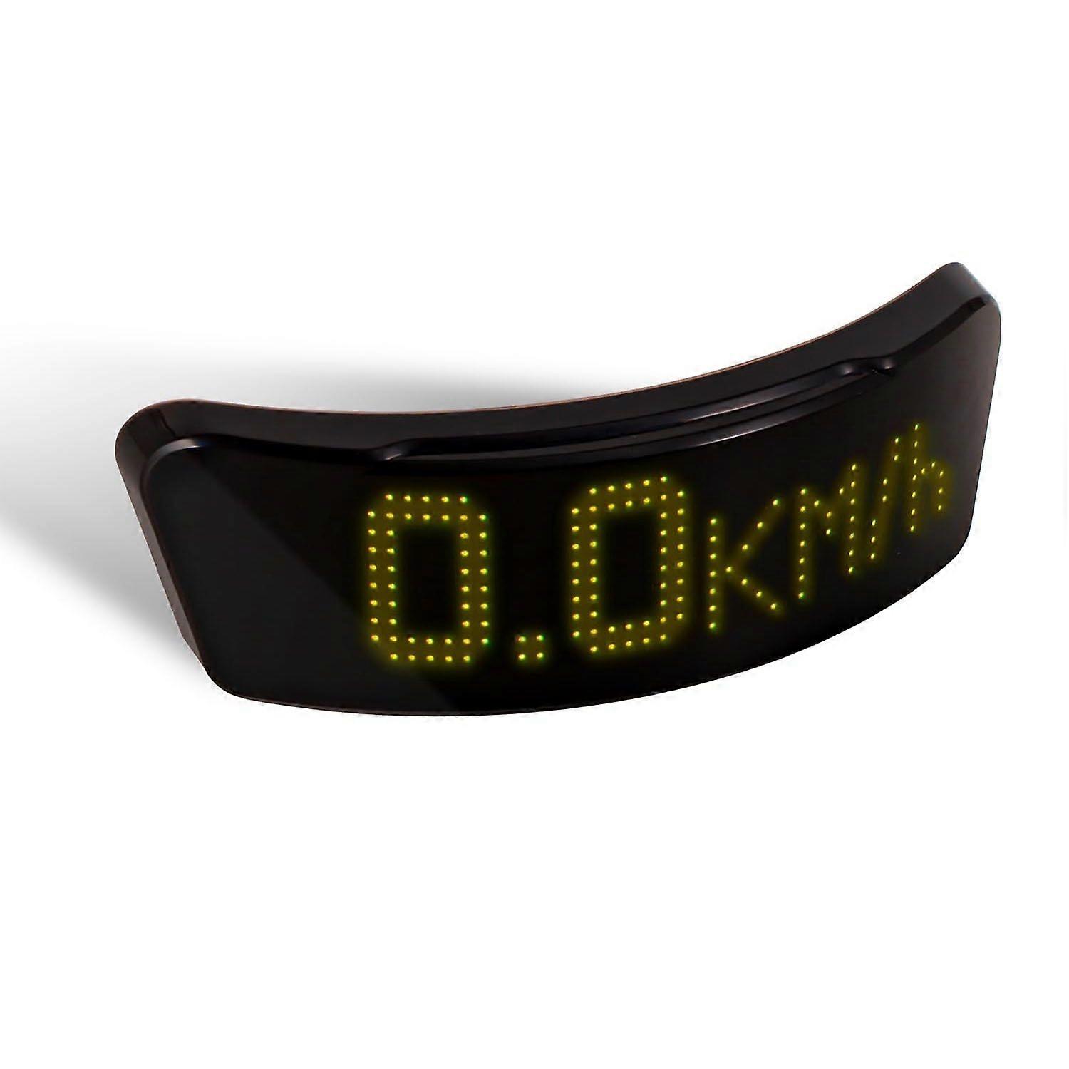 LED Bike Tail Light, USB Rechargeable LED Helmet Tail Light, Custom Pattern with Turn Signals, Brake Lights, and Speed Display(Black)