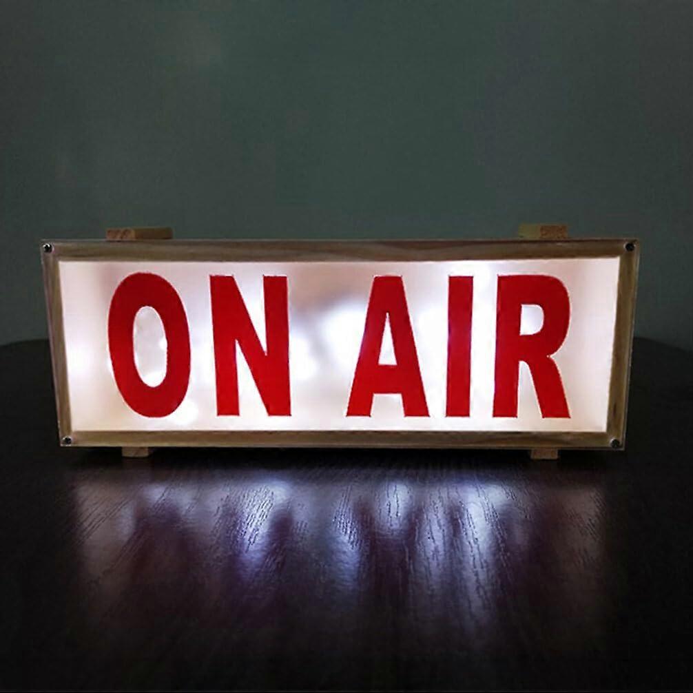 Led Light Neon Signs For Office Decor, Solid Wood Wall Sign, On Air Recording Sign, Bar Lights, Light Emblem Letters