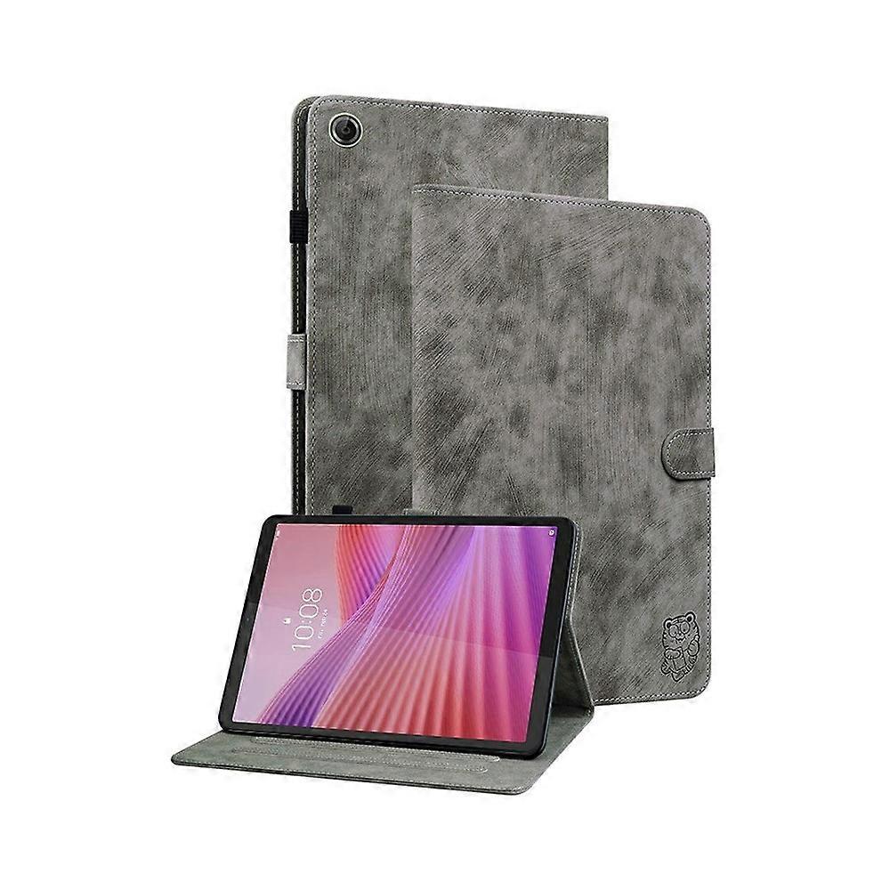 متوافق مع Lenovo Tab K9 Case Tiger Imprint غطاء لوحي من جلد PU مضاد للخدش