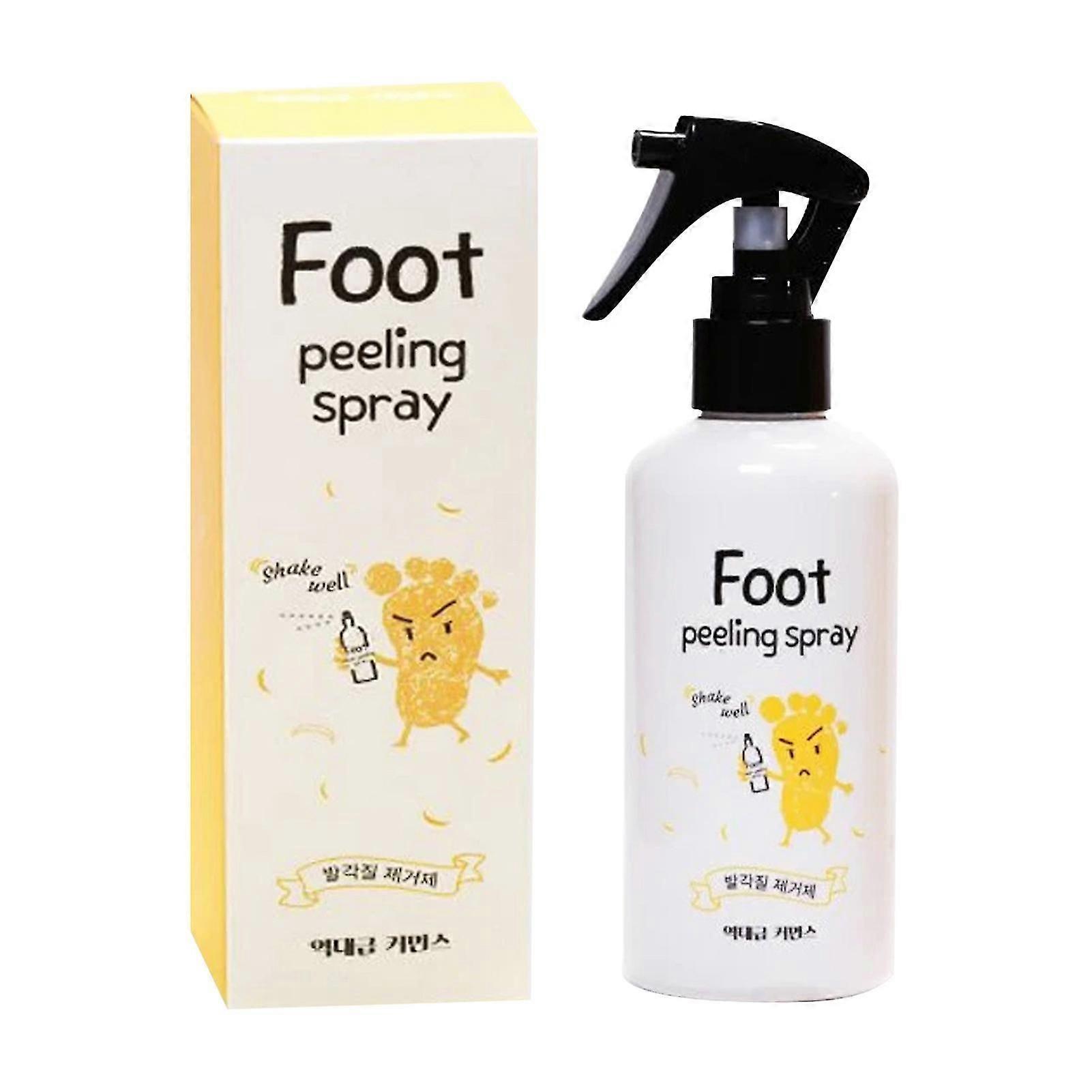 Spray to remove calluses and dead skin from feet