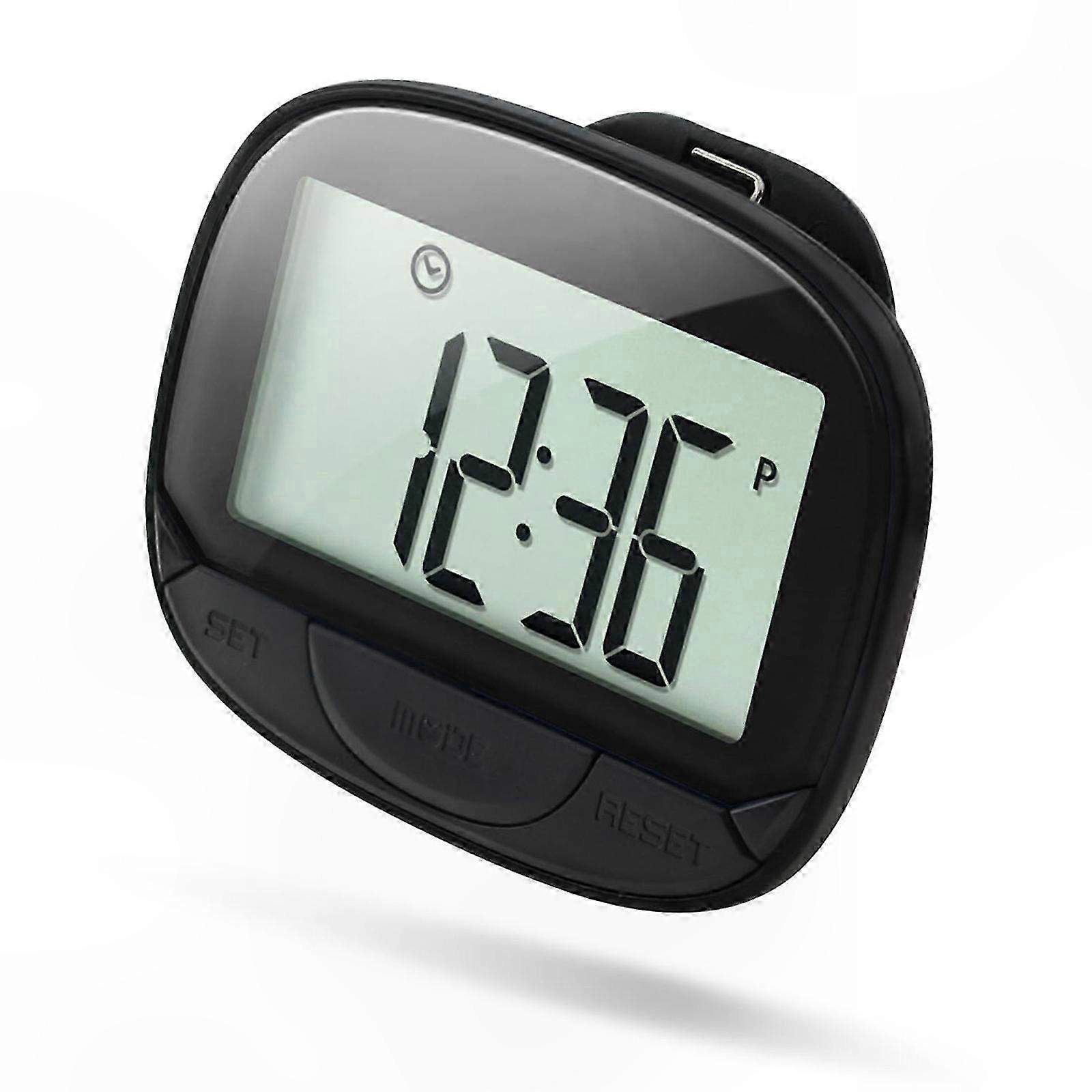 Portable Fitness Tracker with Step Counter, Distance Monitor, and Calorie Tracker, Clip-On Design for Walking and Exercise