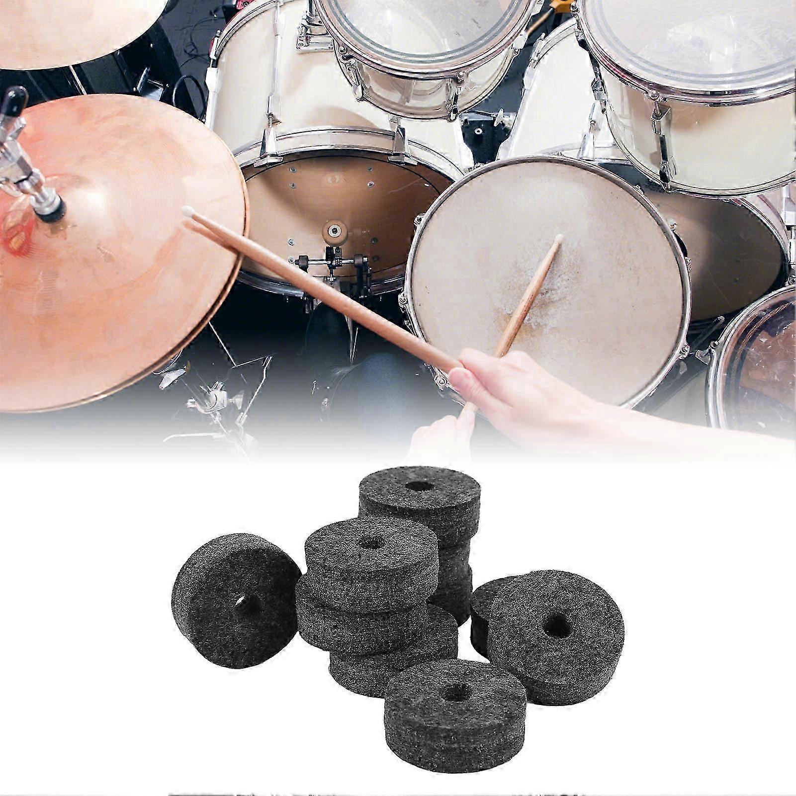 20Pcs Cymbal Felt Washer Pads, 4cm Non-Slip Drum Stand Replacement Parts, Gray Drum Set Accessory