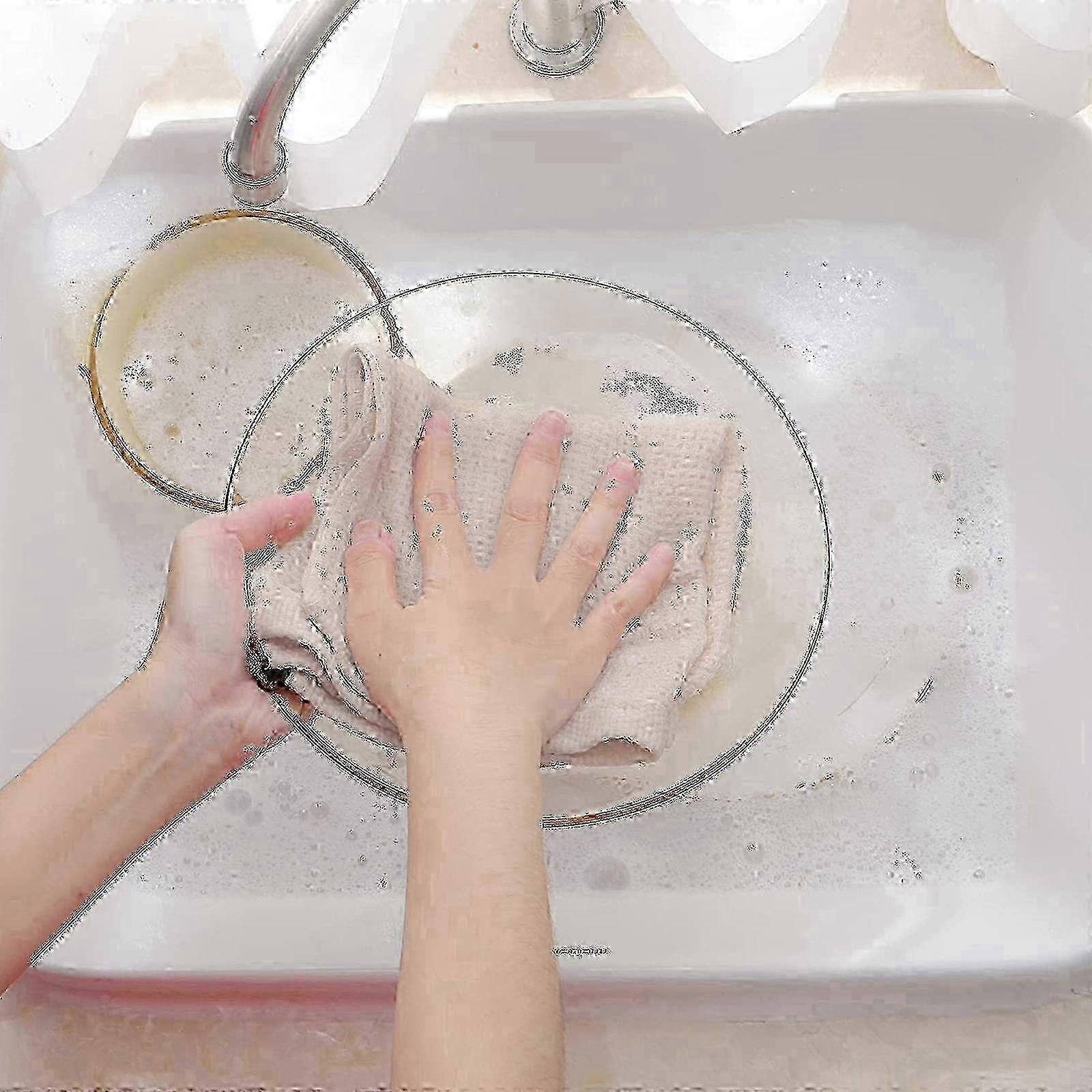 Cotton Terry Dish Cloths 6-Pack with Hanging Loop for Kitchen Cleaning Edition 0915