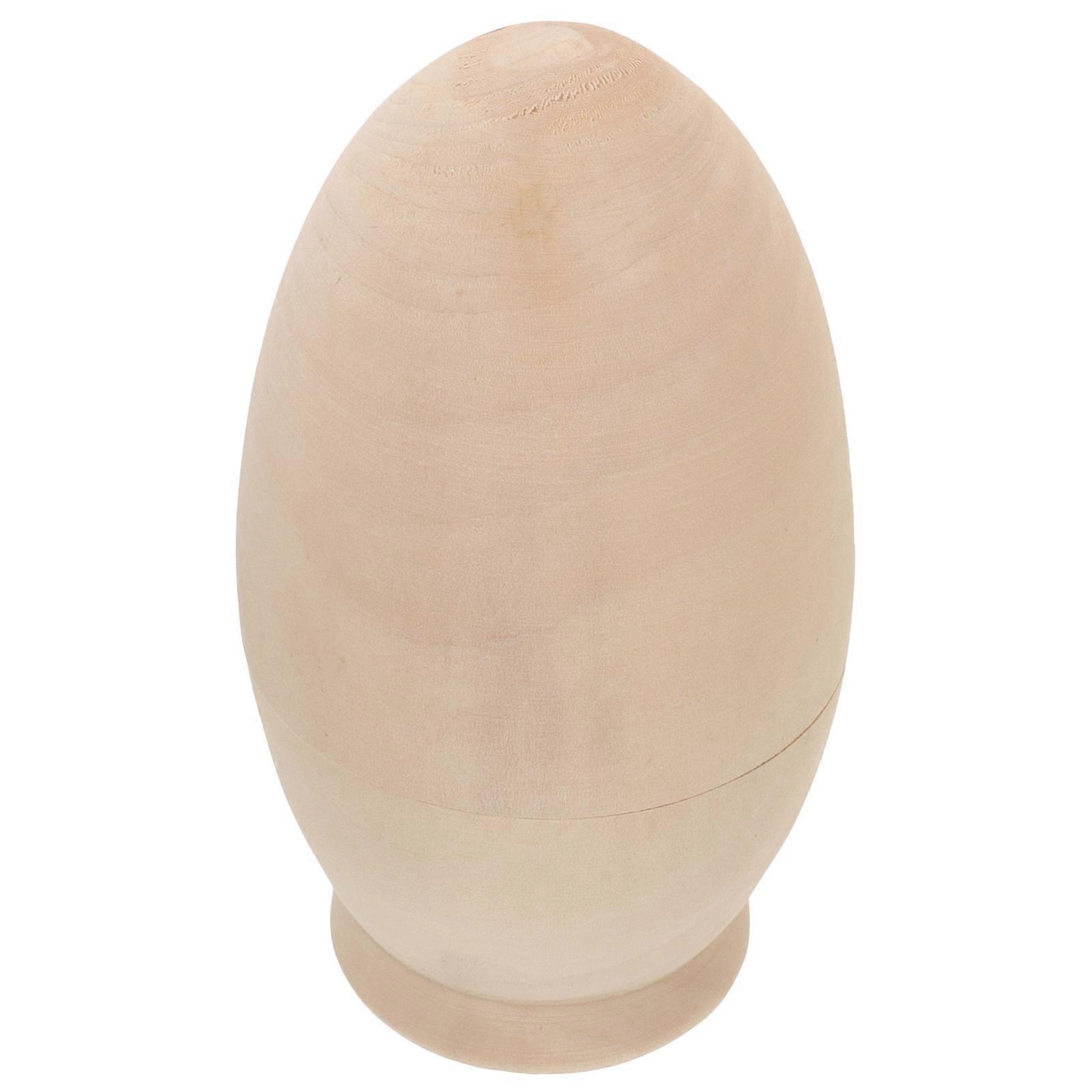 Sweets Container Easter Egg Shape Candy Box for Party 3Pcs Wooden Holder