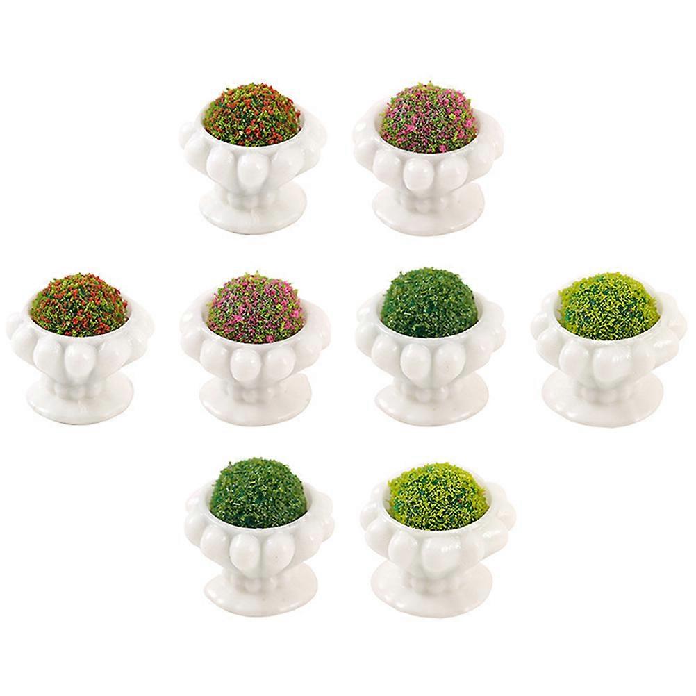 Miniature Plants Tiny Flowers Resin Mini Decorations for Tiny House 32Pcs