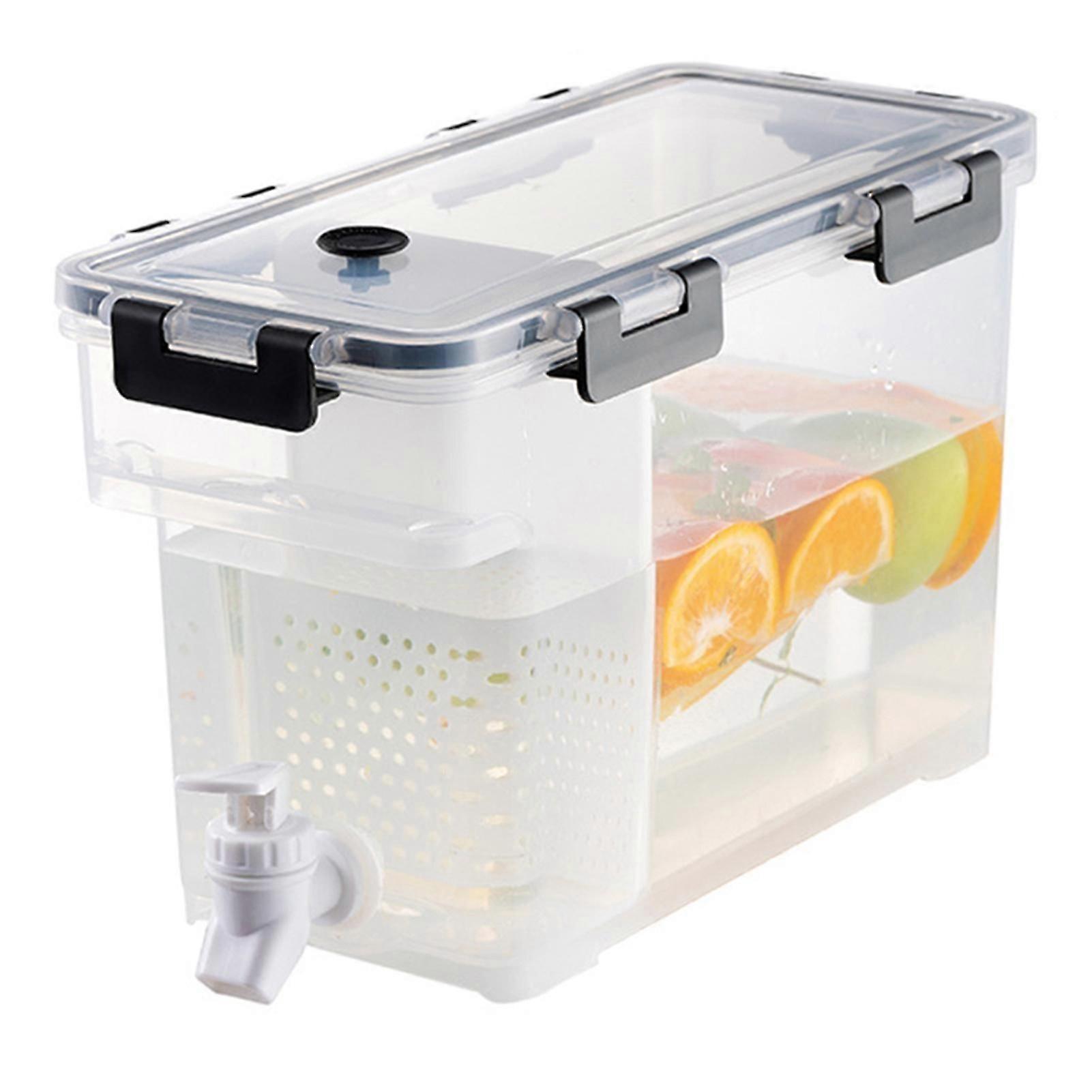Duży zimny czajnik o pojemności 3,5 l z kranem do użytku w lodówce jako dozownik soków owocowych