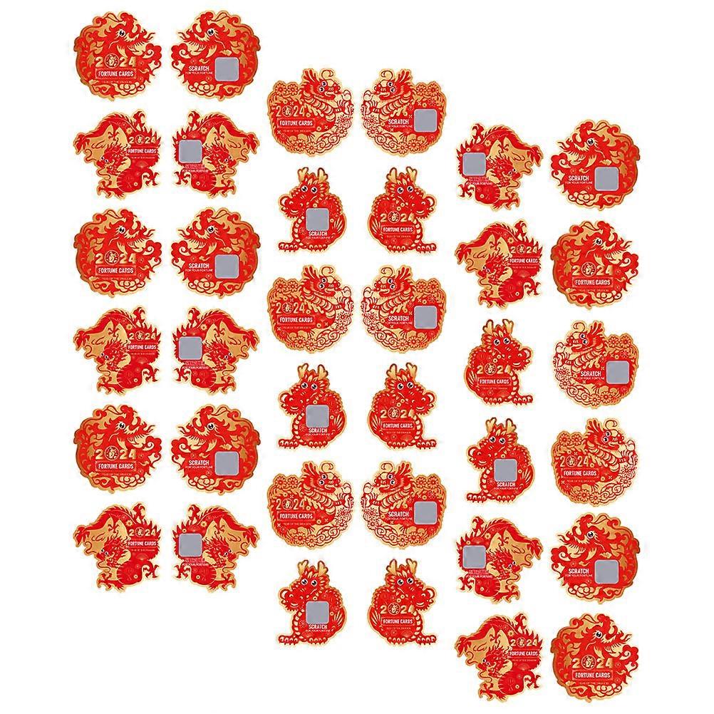 Chinese Year Scratching Card Scratch Off Card for Decoration 64Pcs