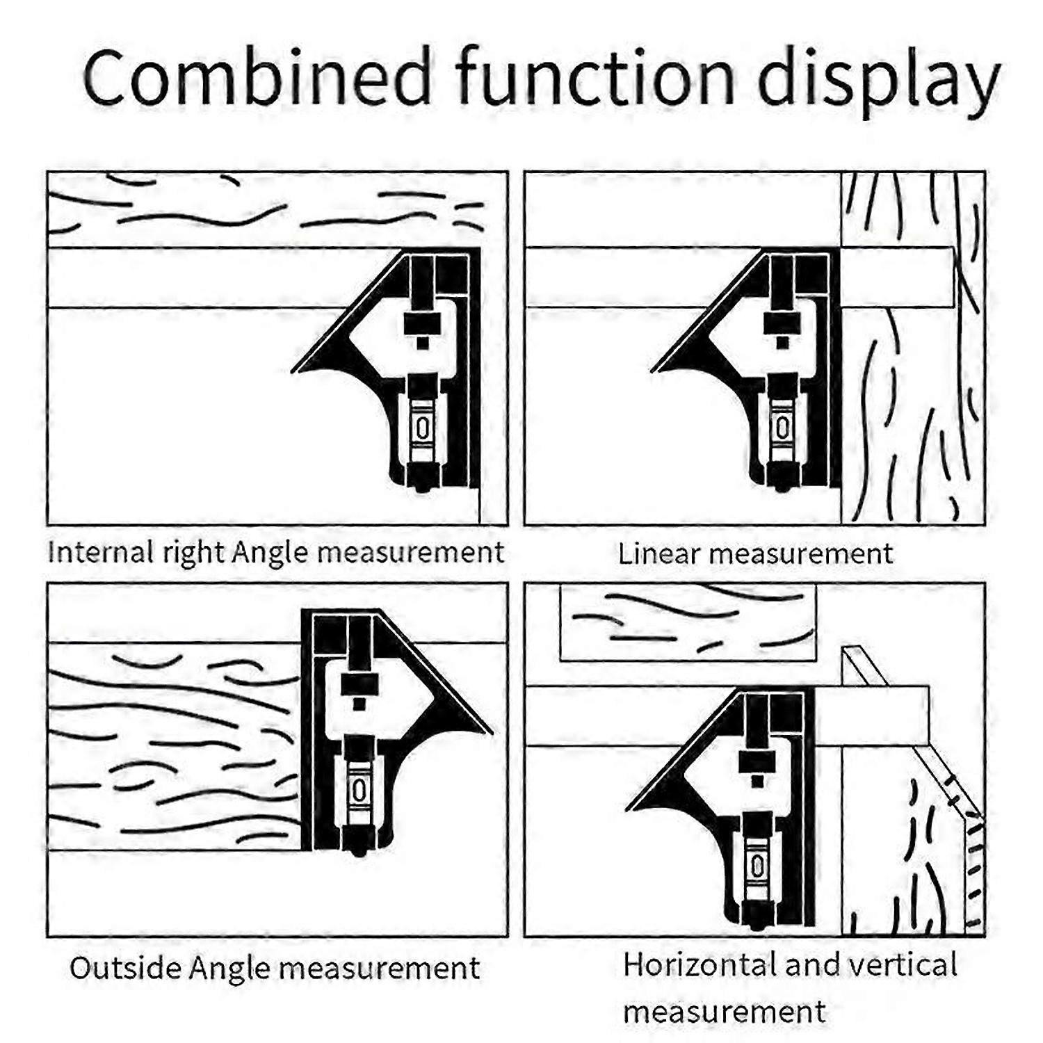 150mm Multifunctional Combined Square Ruler Movable Measuring Tool