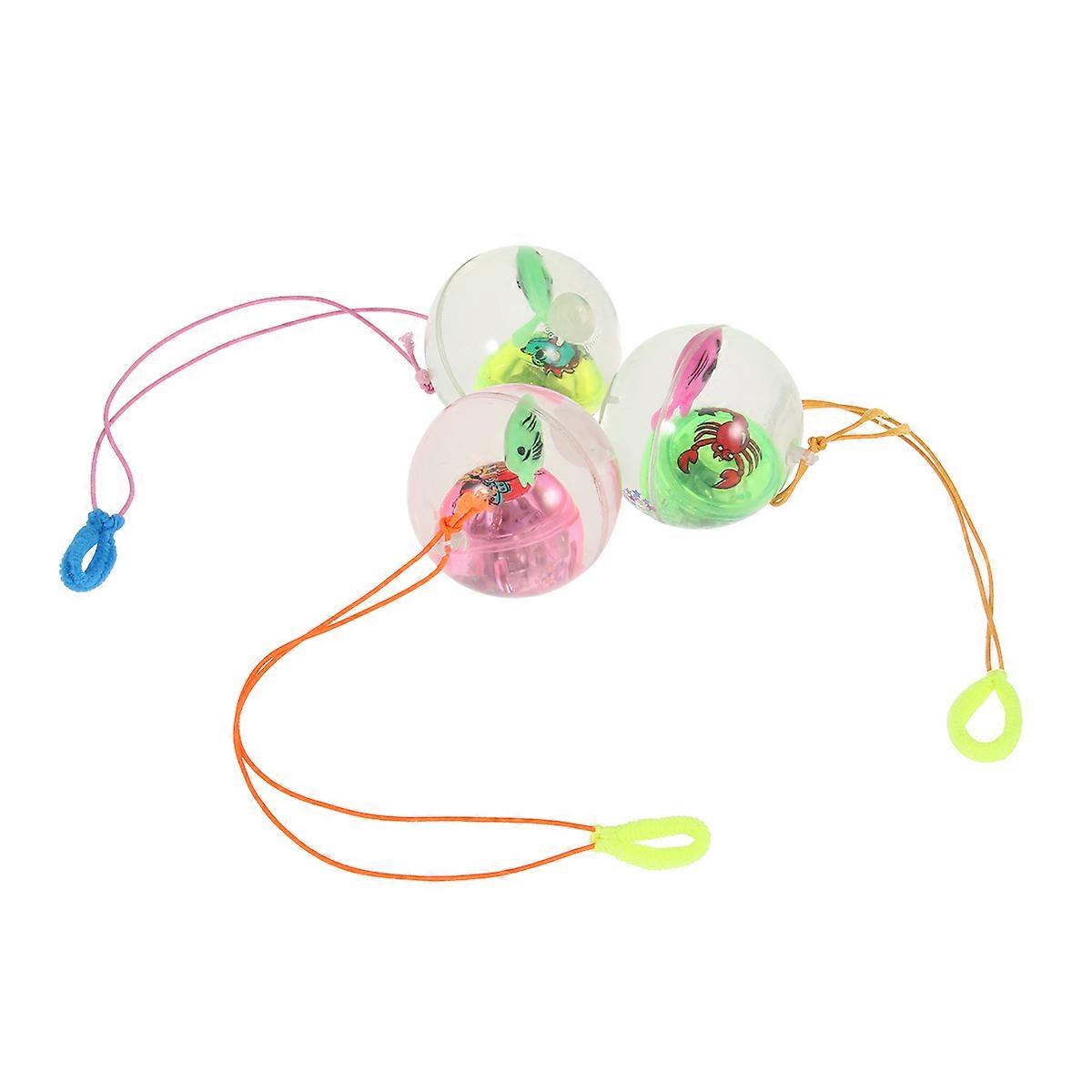 Glow in The Dark Flashing Crystal Balls for Children Outdoor Entertainment Assorted Color Flashing 3Pcs