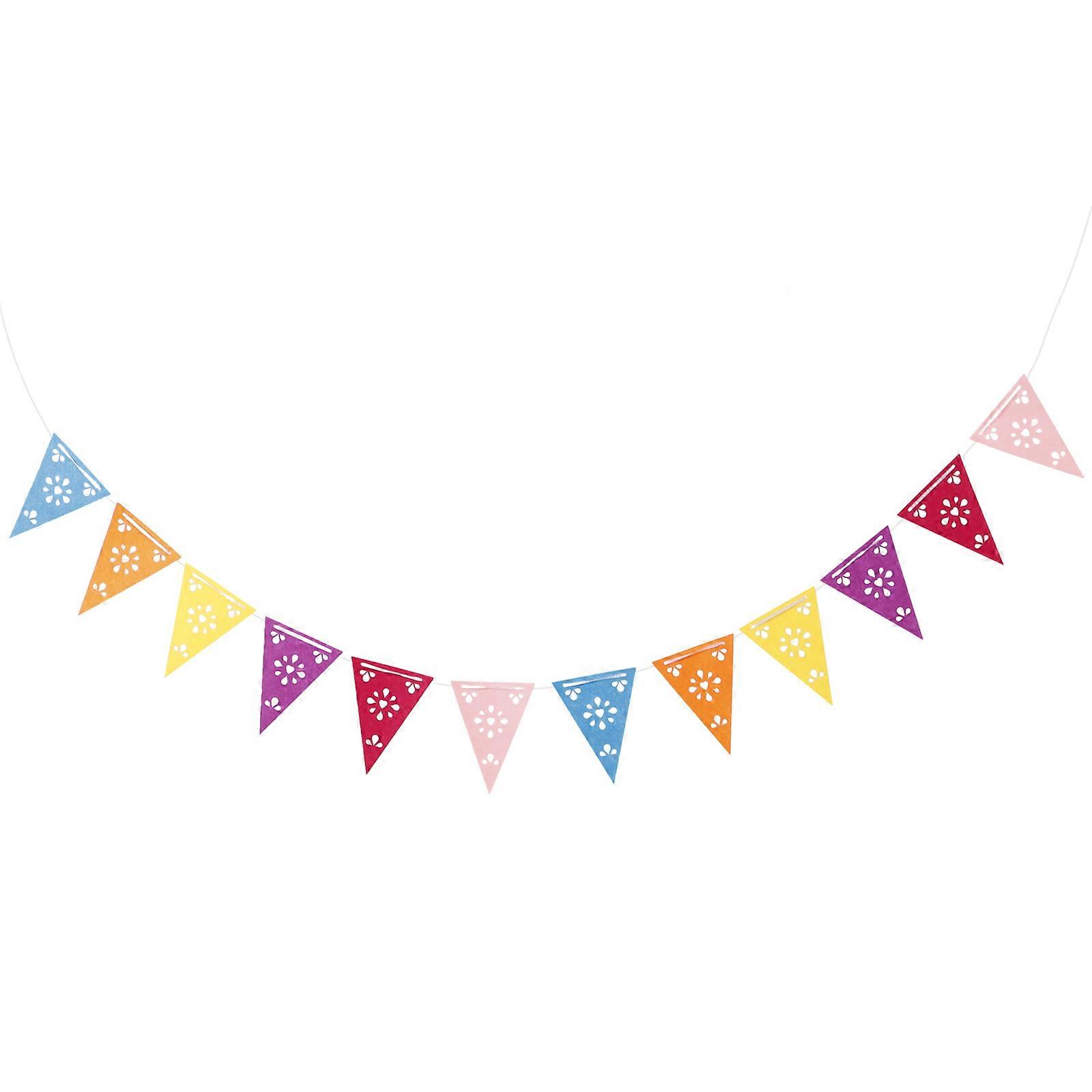 Party Banners Fiesta Theme Party Decorations Birthdays Felt Lightweight Hanging Flag 1Set