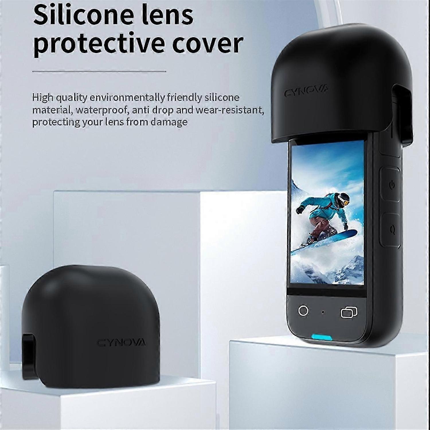 CYNOVA for Insta360 X4 Silicone Lens Cap Protective Case Cover