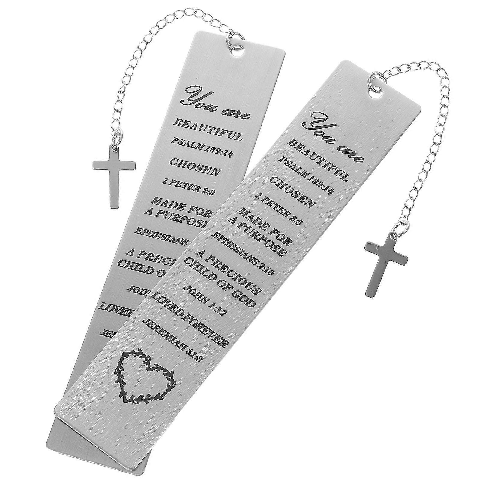 Creative Metal Bookmark for Book Reading with 8Pcs Silver Set