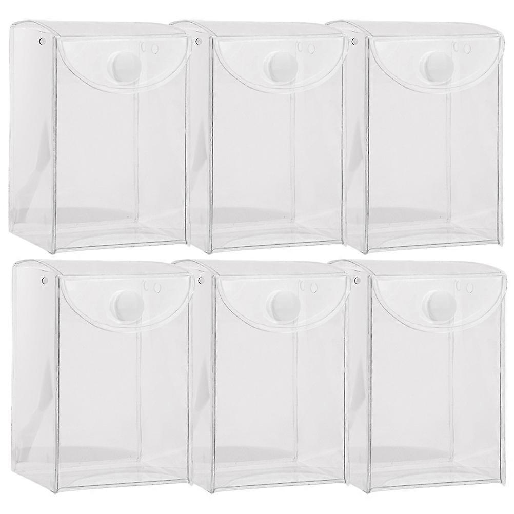 Clear Figure Doll Bag Box for Storage 6Pcs Transparent Display Container PVC
