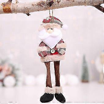 12/1Pcs Plush Doll Ornaments Santa Claus Snowman Xmas Tree Hanging Pendants Home Xmas New Year Party Decorations Gifts