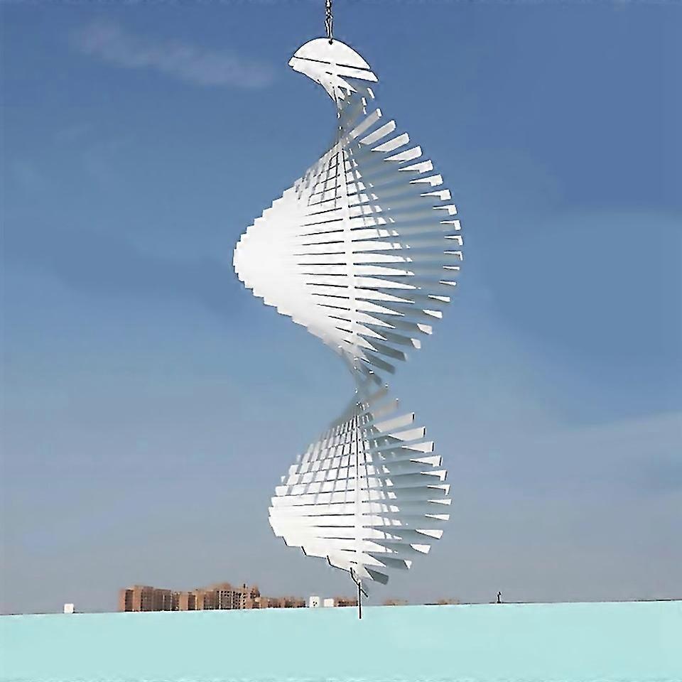 For Blank Sublimation Wind Spinner 3d Spiral Windchime Decor 18x45cm