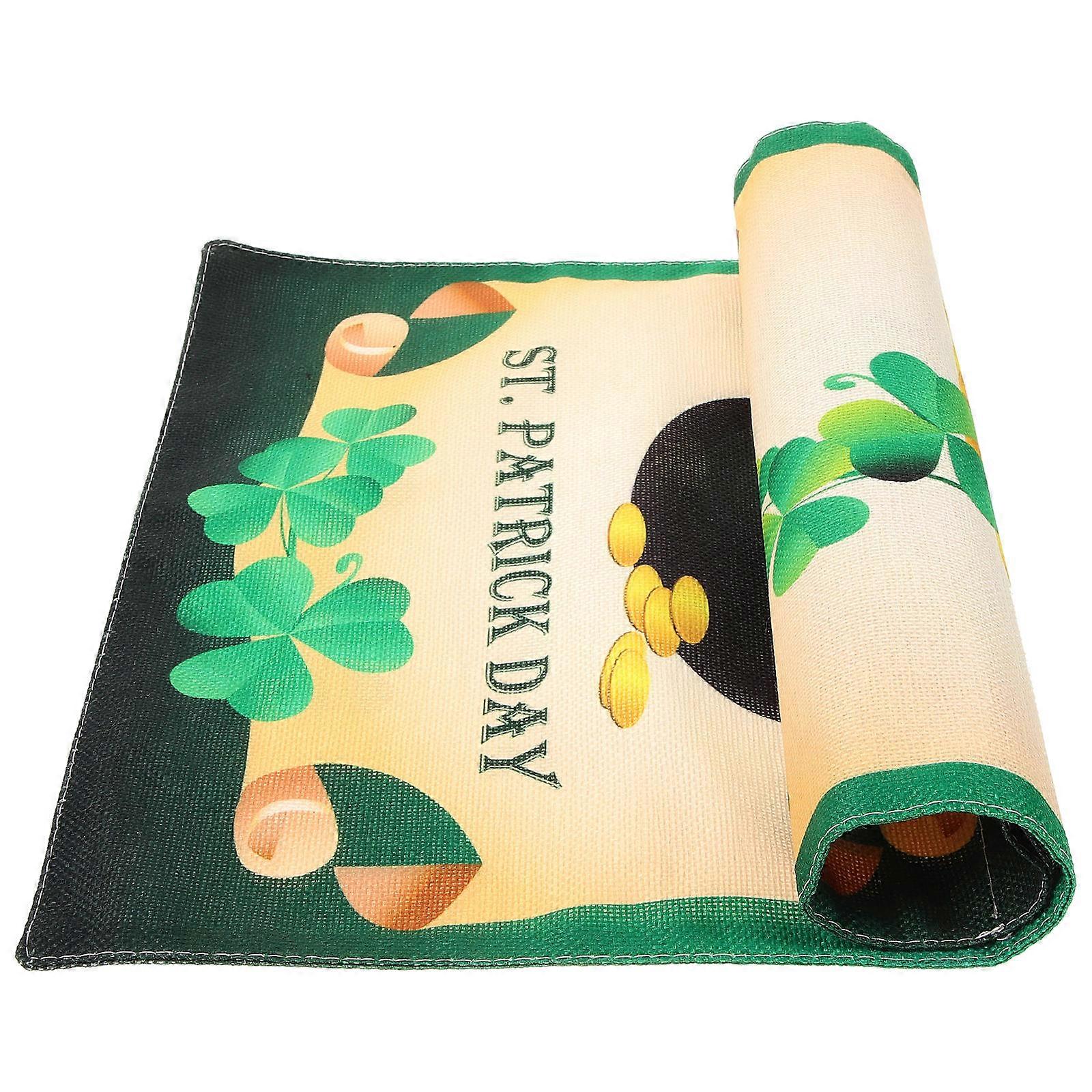 St. Patrick's Day Garden Flag Multi for Decor with Creative Design Linen Material