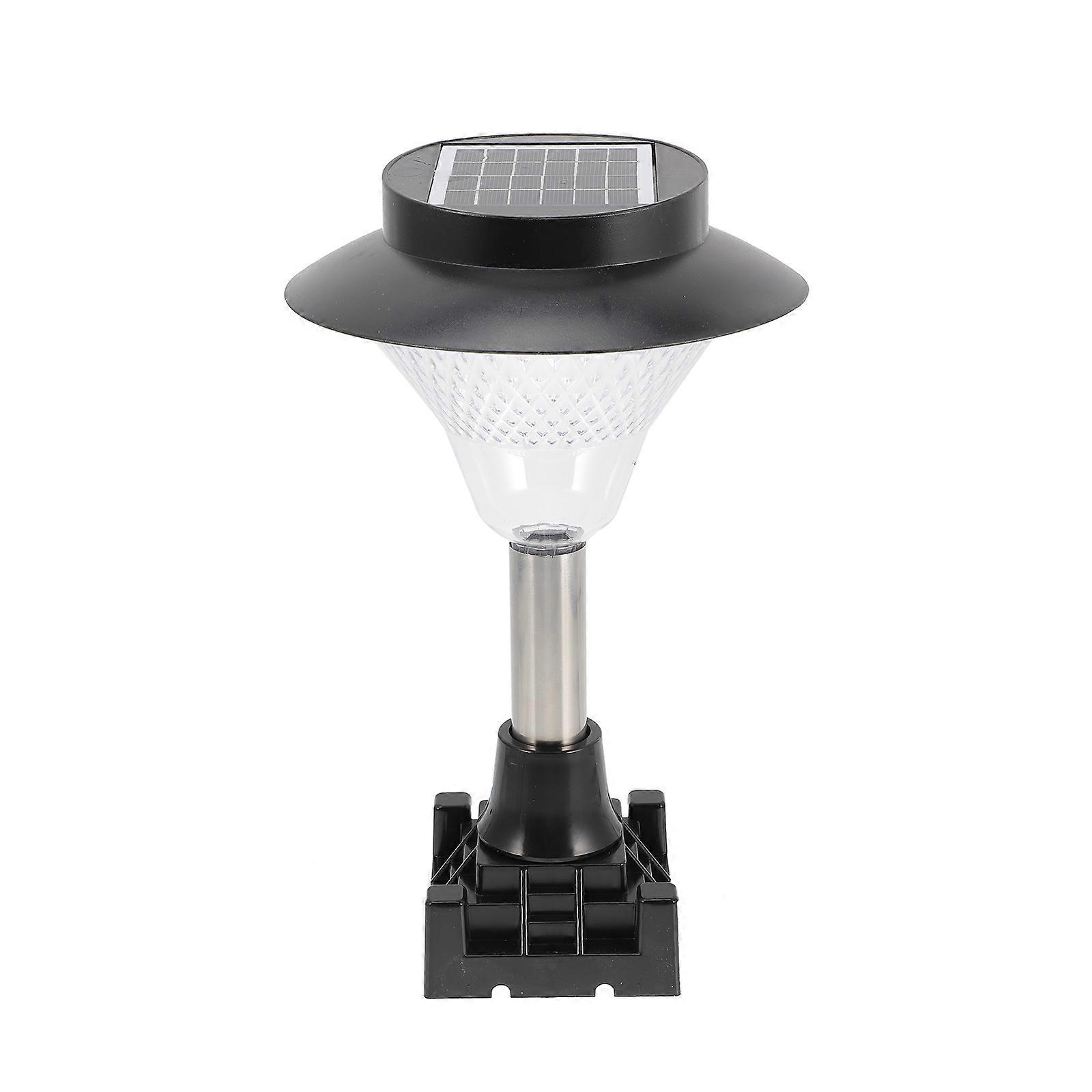 Solar Outdoor Post Light Fixture Column Lamp for Garden White