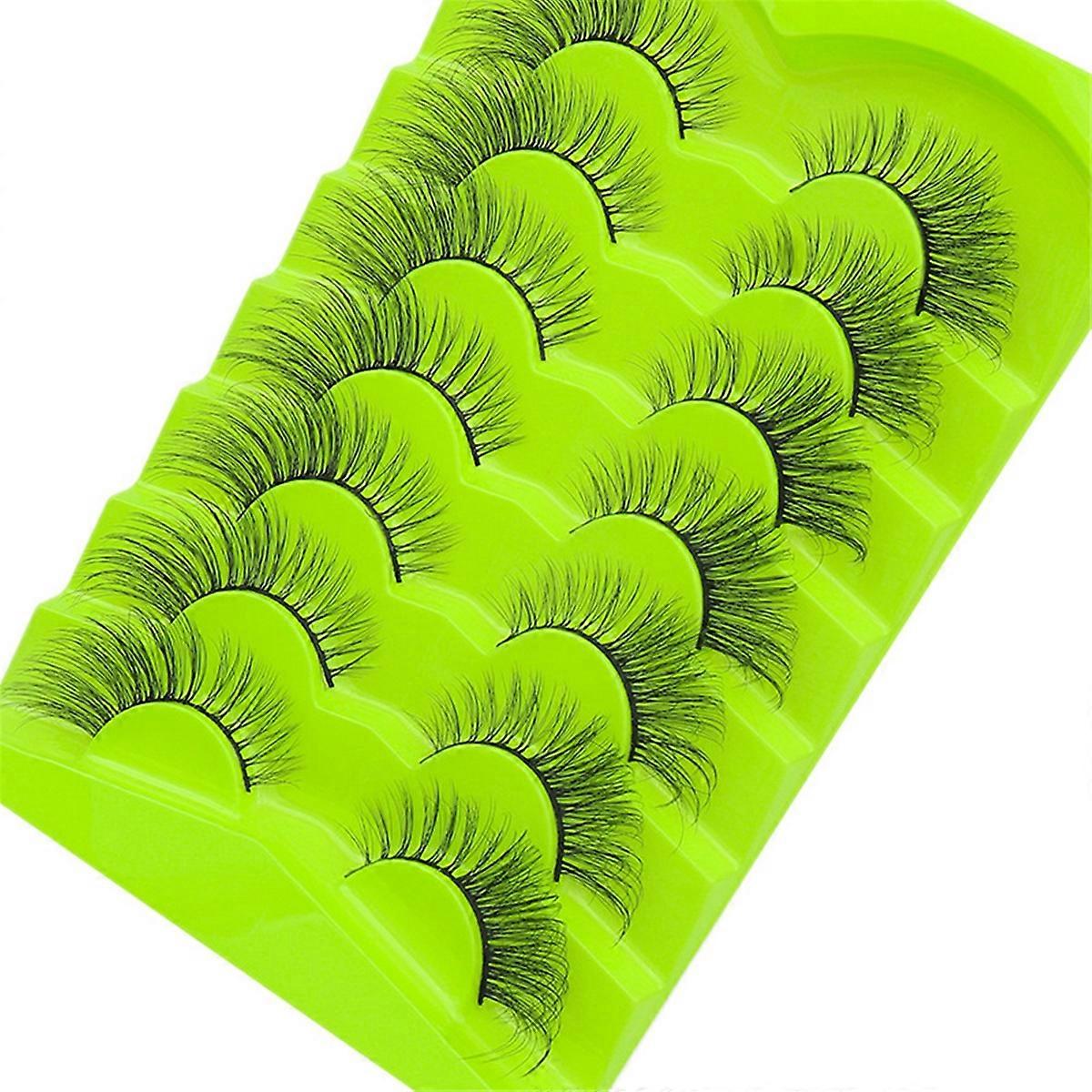 002 7 Pairs Eyelashes Makeup Dramatic 3D Reusable Lashe