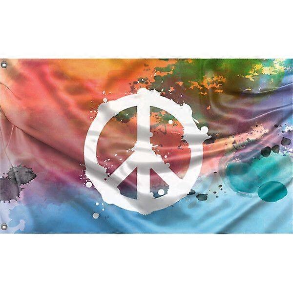 Bunte Peace Zeichen Flagge 4, FG339