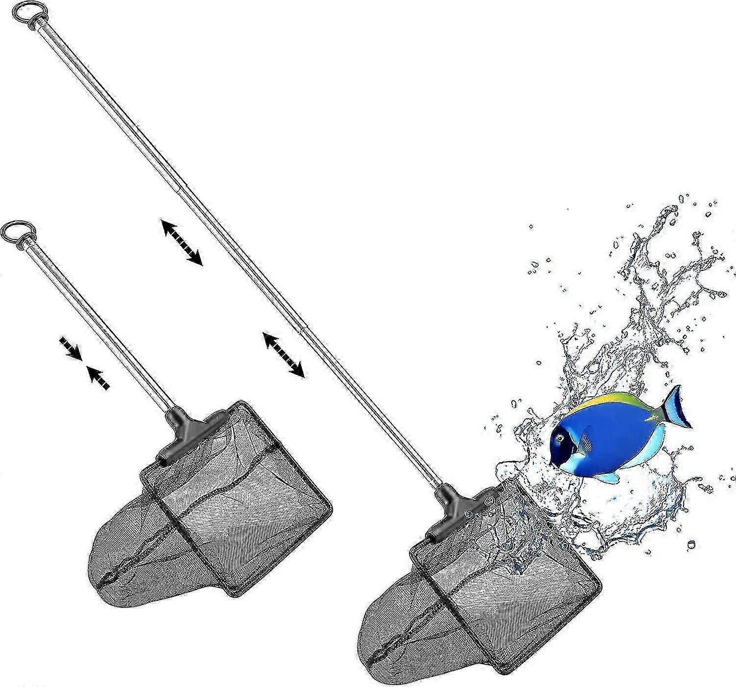 Telescopic Aquarium Fish Net, Fine Mesh Fish Net For Fish Tank With Extendable Long Handle