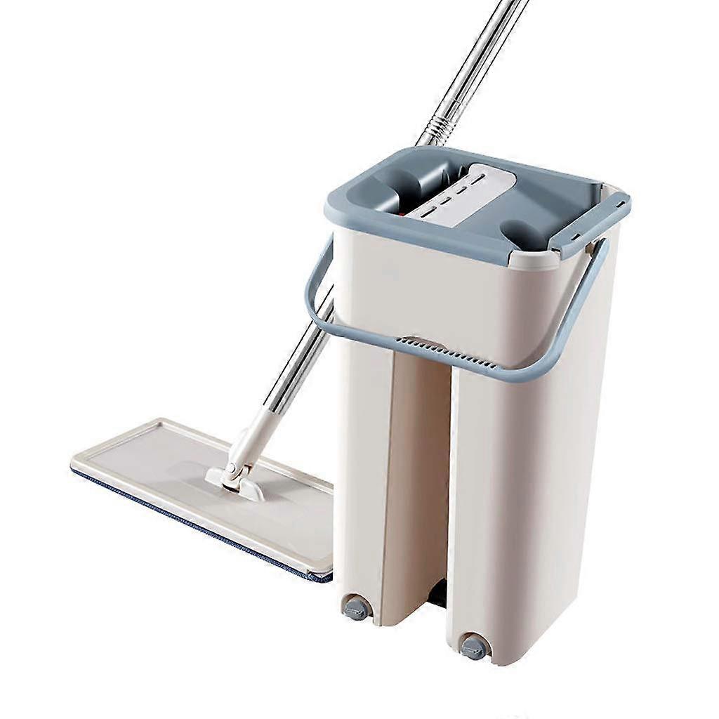 Mop Automatic Rotation Microfiber Flat Mop Hands Squeeze With Bucket Floor Cleaner