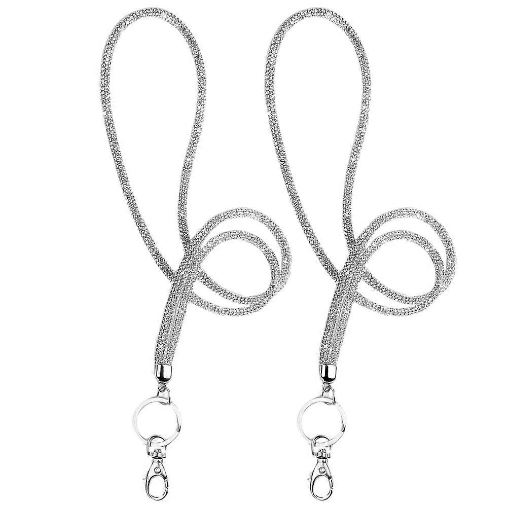 Rhinestone Keychain Lanyard for Office Use 10Pcs with Design