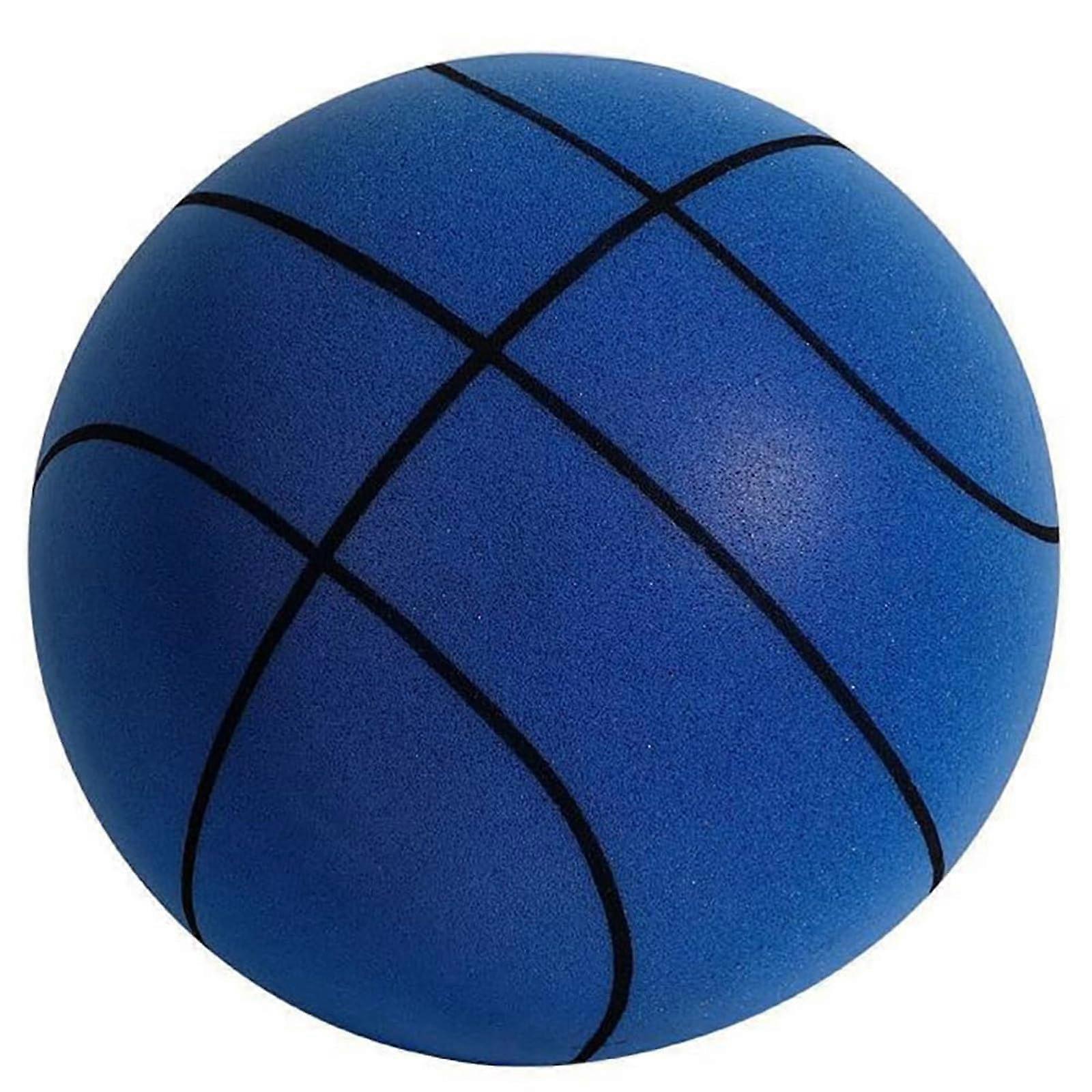 Silent Basketball Indoor Training Ball Model 187, Blue, 18cm, Uncoated Density Foam, Soft Lightweight, Easy Grip