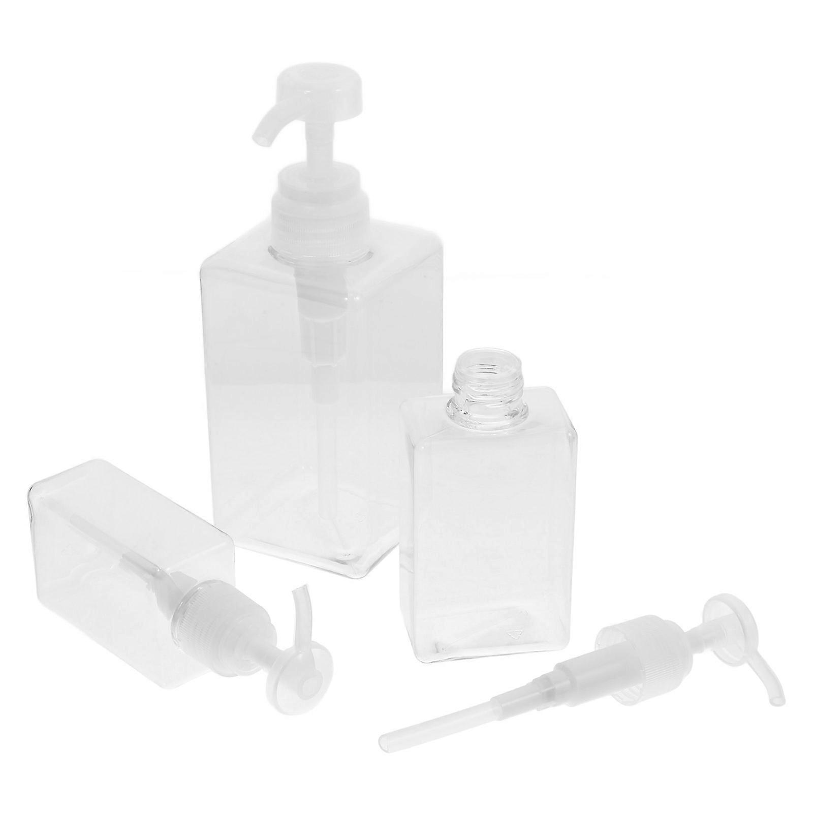 Empty Pump Bottles 3Pcs Cylindrical Simple Appearance For Travel And Home Use Ideal For Liquid Dispensing