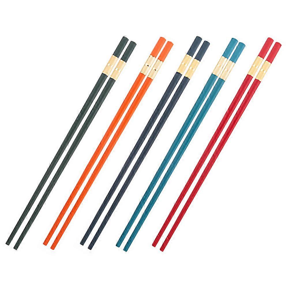 Non-Slip Chopsticks Japanese Style Reusable Chopsticks for 5Pairs