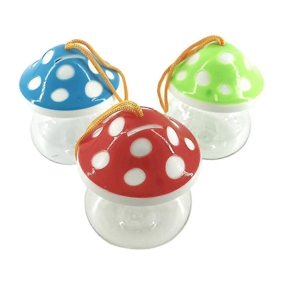 Handle Fish Tank Mushroom Shape for Storage 6Pcs Transparent Mini Plastic Bottle