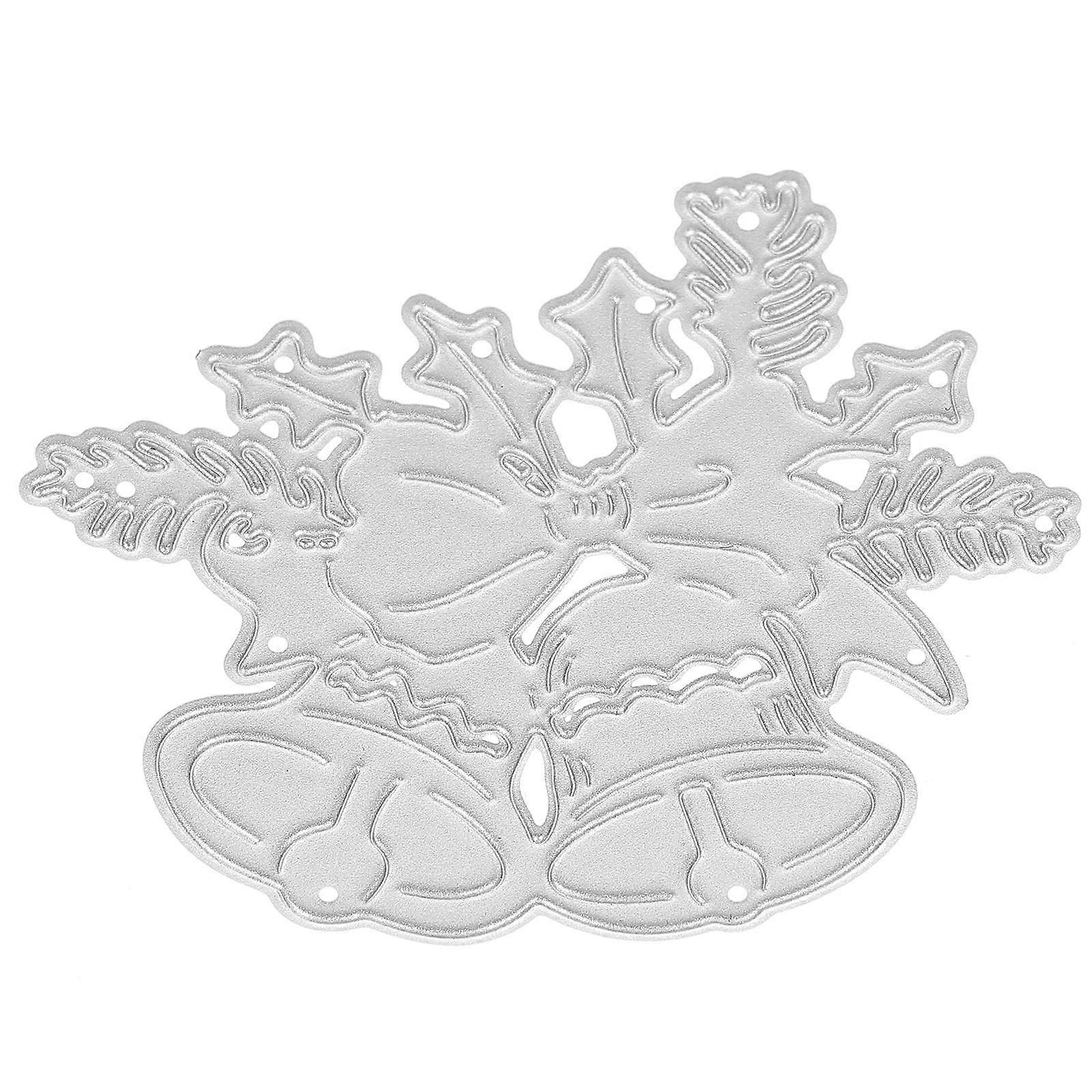 Metal Die Cutting Die Christmas Bell Shaped Embossing Template DIY Hand Crafts Projects 7X7CM 1Pack