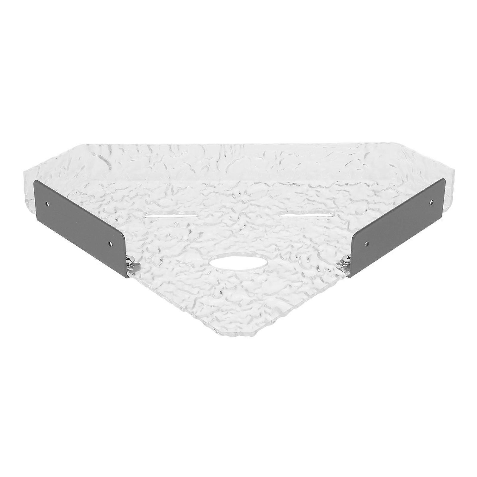 Bathroom Storage Rack Acrylic for Corner Mounted 4Sets Transparent Organizer