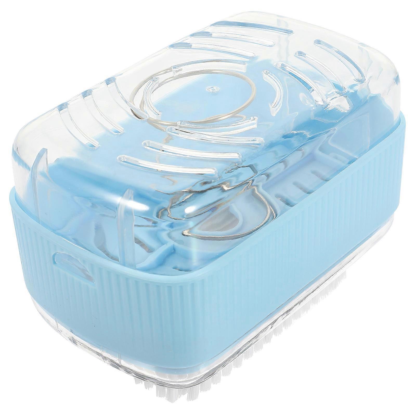 Multi-Functional Soap Box With Roller Ideal For Travel And Drainage Sky-Blue 4Pcs