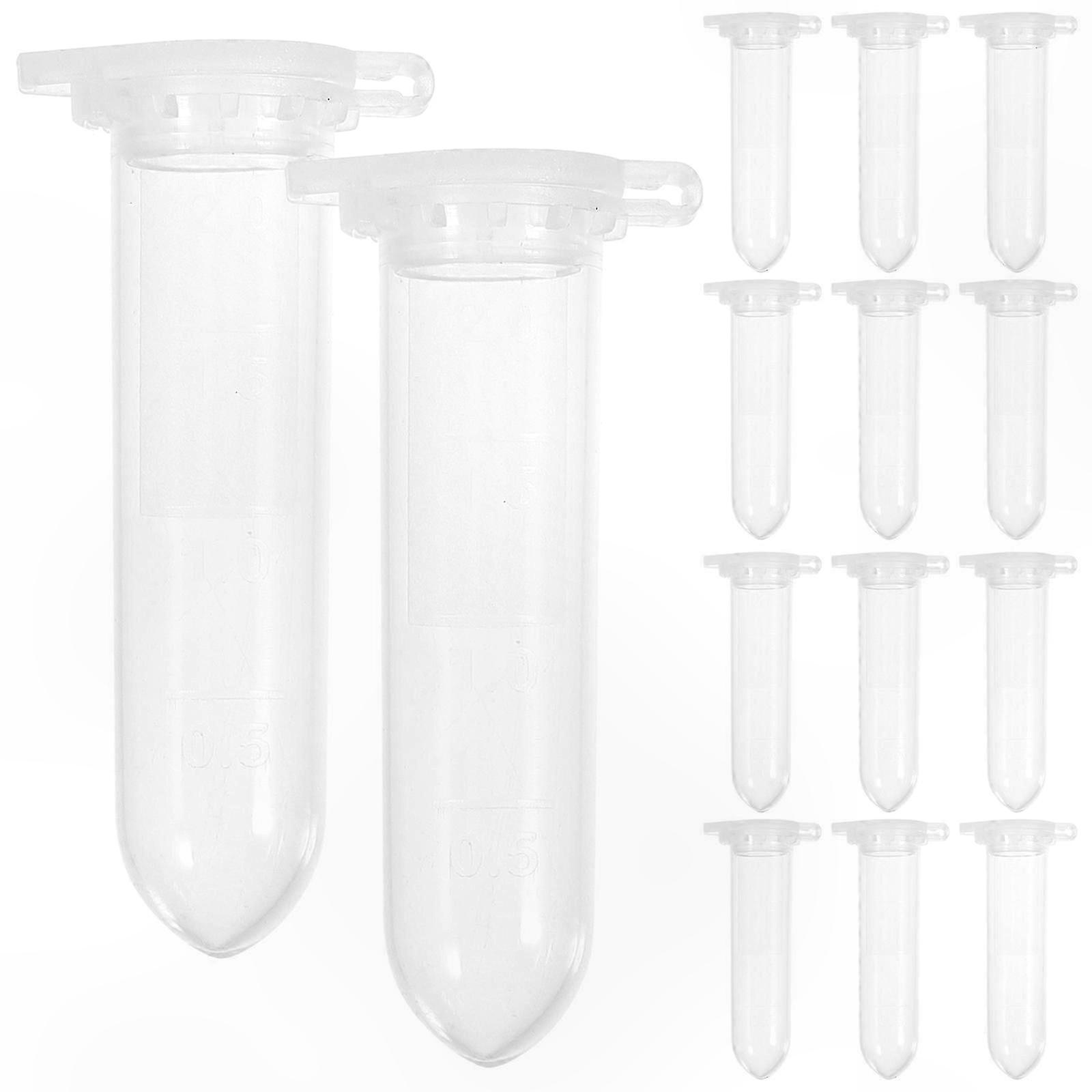 500-Pack Mini Lab Tubes with Lids, 2ml Micro Centrifuge Test Tubes for Scientific Experiments