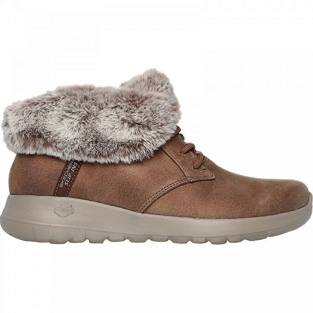 Women's Skechers On-the-GO Joy Cozy Charm | Chestnut | Womens Pull On Booties