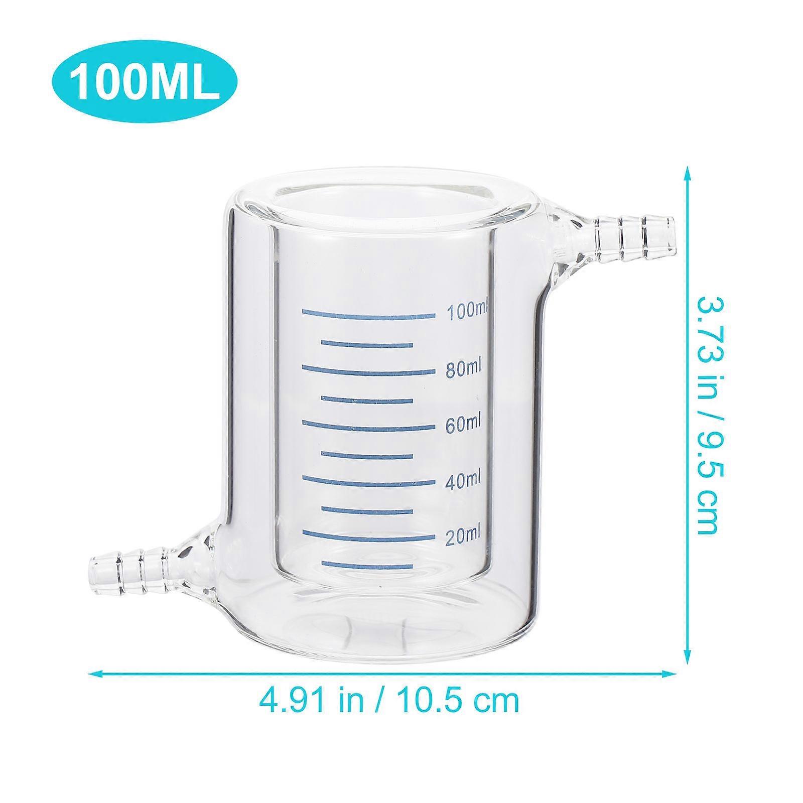 Laboratory Jacketed Beaker Borosilicate Glass Beaker for Chemistry Lessons 1Pcs