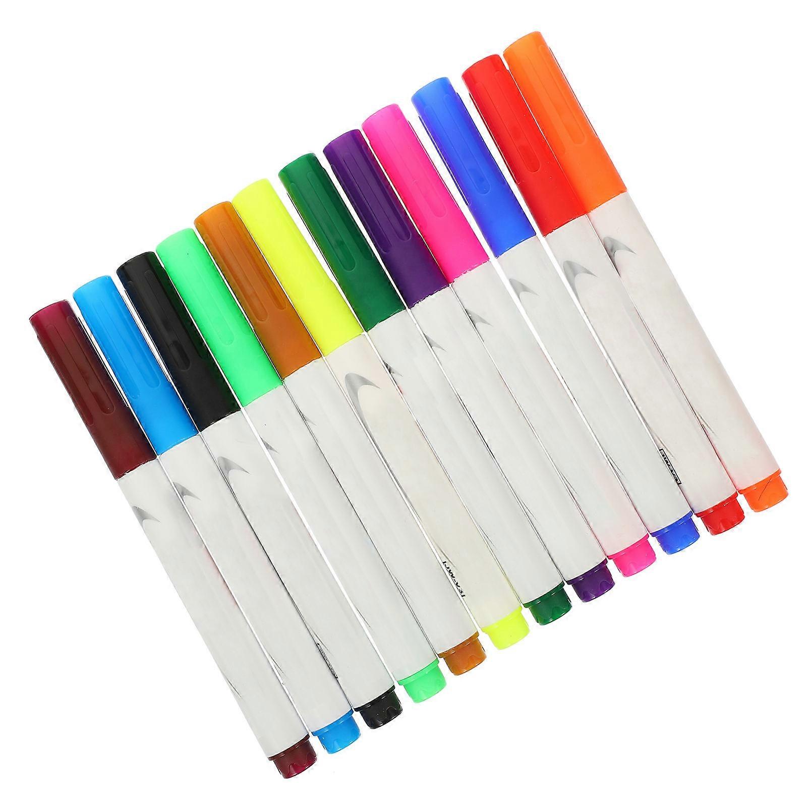Dry Erase Markers Portable Whiteboard Markers with Erasable Painting Function 24Pcs