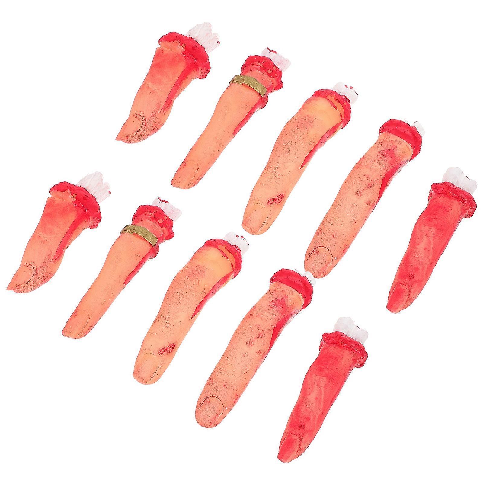 Halloween Fake Finger Prop Assorted Color for 30Pcs Party Decor