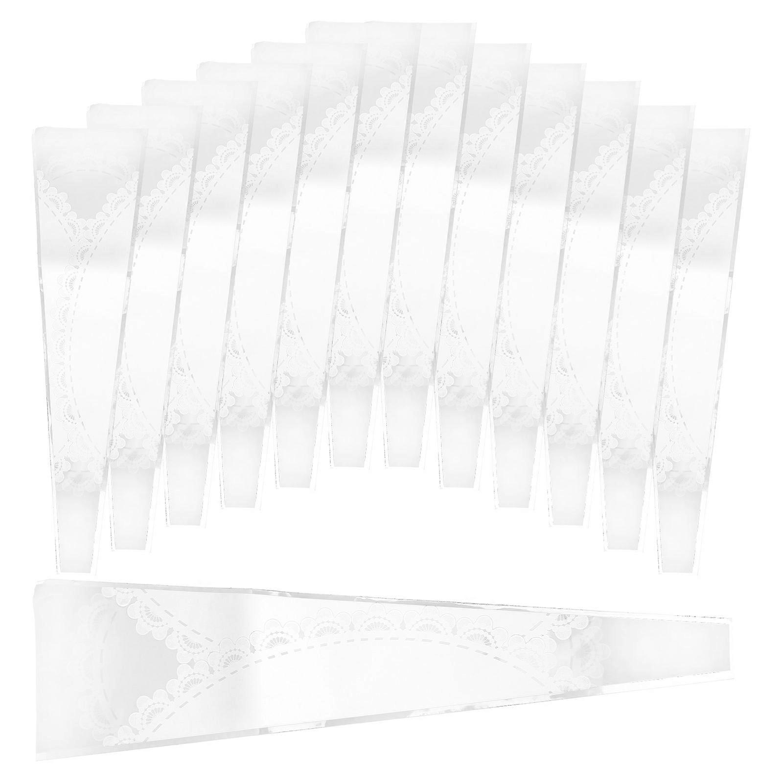 Professional Bouquet Sleeves Flower Wrapping Bags 40Pcs Rectangular Shape Perfect For Anniversary Transparent Color Easy To Use