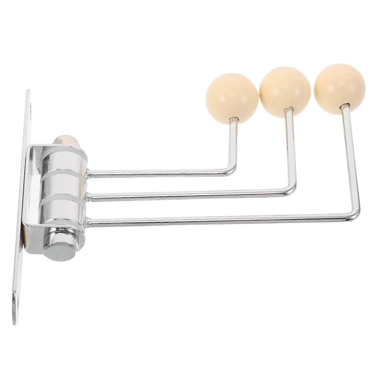 Space-Saving Wall-Mounted Coat Rack with Adjustable Hooks 2Pcs Metal and Wood