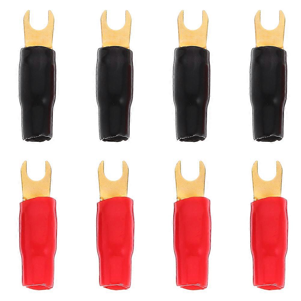 Wire Crimp Connector Spade Fork Terminal For Car Audio Setup Durable Iron Material Fork Design Suitable For High Power Audio Pairs
