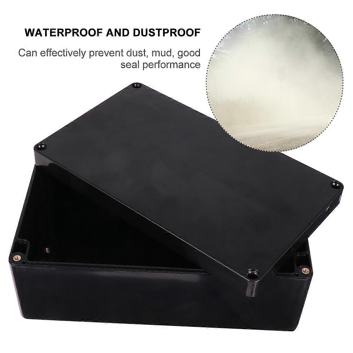 5Pcs Black Plastic Electronic Enclosure Box for Waterproof Outdoor Use