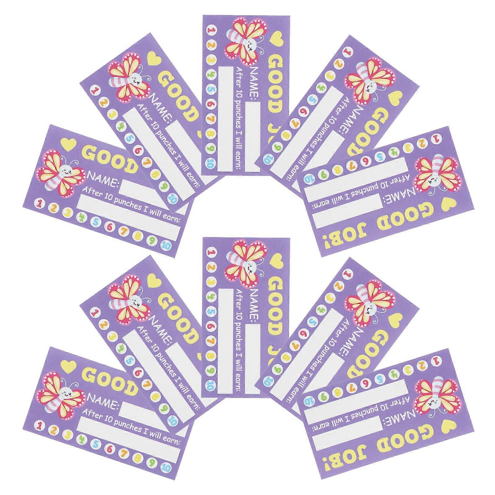 Behavior Punch Cards Reward Card for Classroom Use 50 Sheets Pack