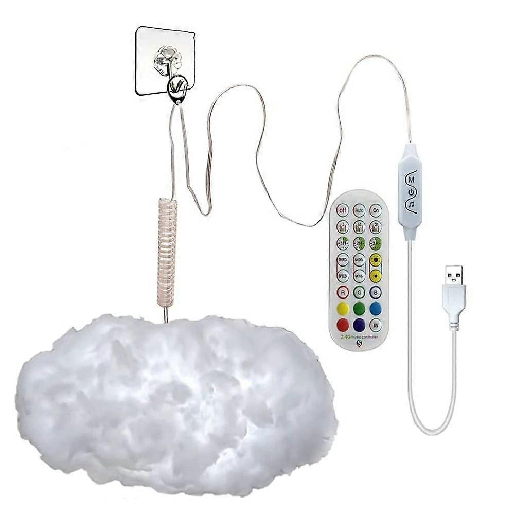 3D Cloud RGB Light Compact Thundercloud Light Rhythm-Based Music Night Lamp Suitable for Indoor Use Bedroom or Gaming
