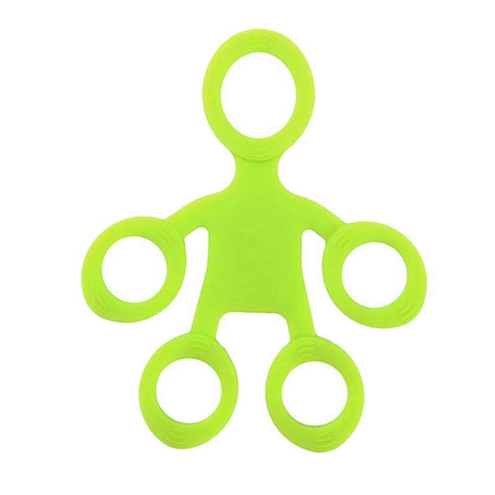 Finger Ring Exerciser Fitness Stretcher Rehabilitation Exercise Compression and Decompression Training Device-Green