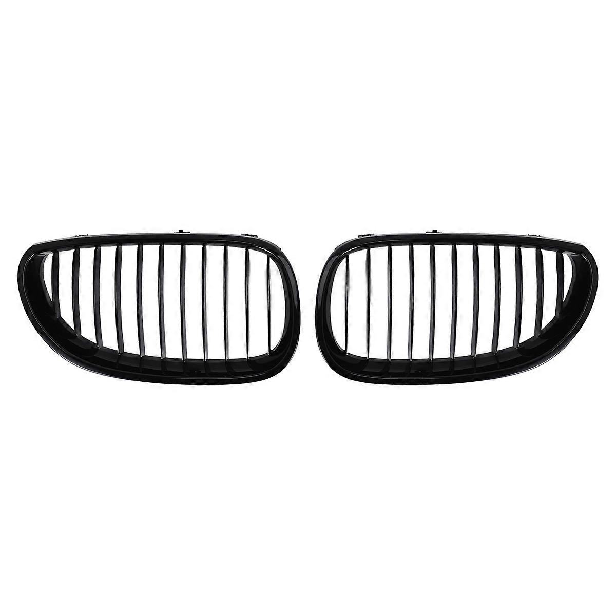Front Kidney Grilles for BMW E60 E61 5 Series 2003-2009(Gloss Black )
